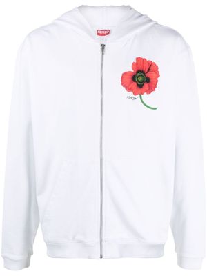 Kenzo 'Kenzo Poppy' graphic-print hoodie - White
