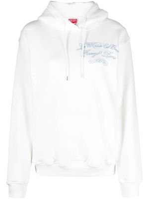 Kenzo Kenzo World embroidered cotton sweatshirt - White