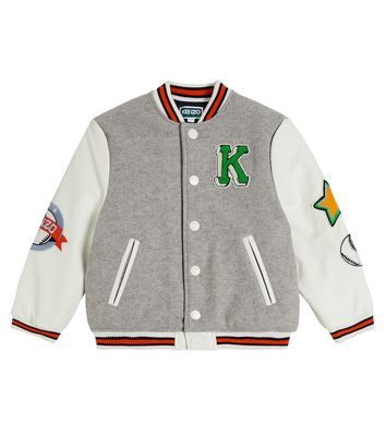 Kenzo Kids Appliqué varsity jacket