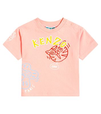 Kenzo Kids Baby printed cotton-blend T-shirt