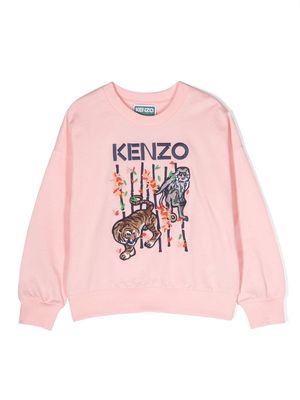 Kenzo Kids 'Bamboo' cotton sweatshirt - Pink