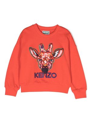 Kenzo Kids 'Bamboo' cotton sweatshirt - Red