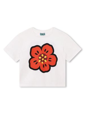 Kenzo Kids Boke Flower-motif T-shirt - Neutrals