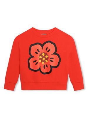 Kenzo Kids Boke Flower-print crew-neck sweatshirt - Red