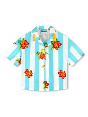 Kenzo Kids Boke-flowers cotton shirt - White