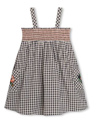 Kenzo Kids checked sleeveless dress - Grey