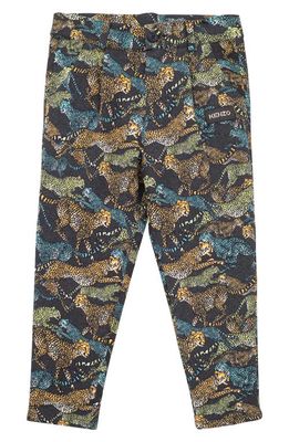KENZO Kid's Cheetah Print Pants in Dark Grey