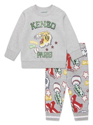 Kenzo Kids Club Baseball cotton track suit - Grey