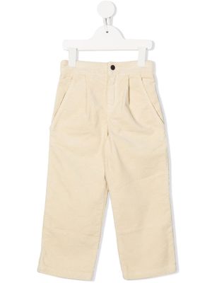 Kenzo Kids corduroy straight-leg trousers - Neutrals