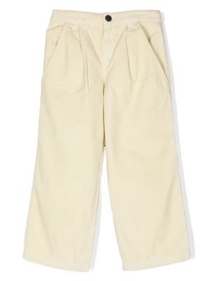 Kenzo Kids corduroy straight-leg trousers - White