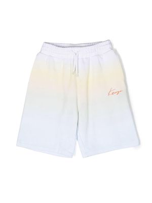 Kenzo Kids degradé-effect shorts - White