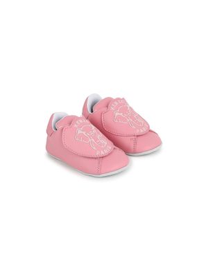 Kenzo Kids Elephant-print touch-strap slippers - Pink