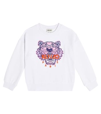 Kenzo Kids Embroidered cotton sweatshirt
