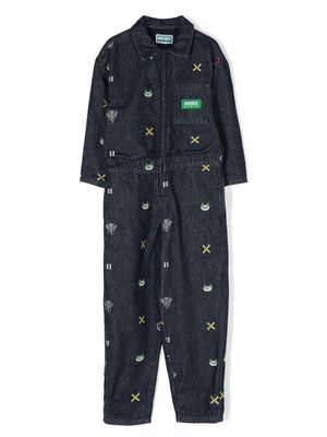 Kenzo Kids embroidered-detail jumpsuit - Blue