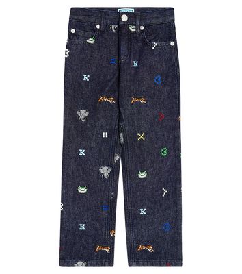 Kenzo Kids Embroidered jeans