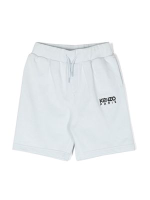 Kenzo Kids embroidered-logo shorts - Blue