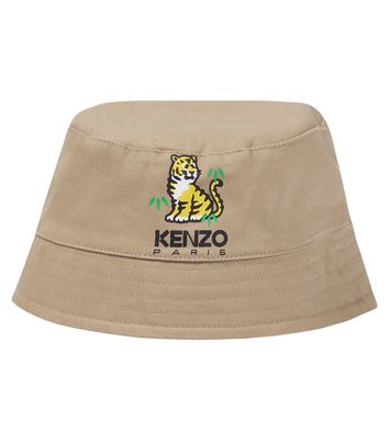 Kenzo Kids Embroidered twill bucket hat