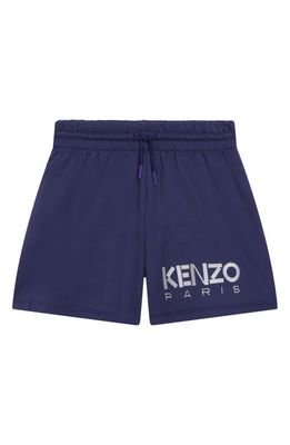 KENZO Kids' Fleece Sweat Shorts in 80K-Blue