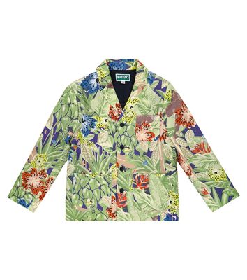 Kenzo Kids Floral cotton jacket