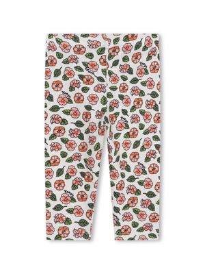 Kenzo Kids floral-print elastic-waist leggings - Yellow