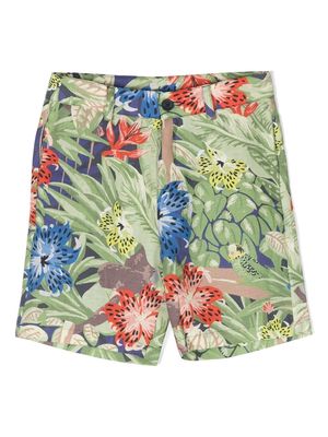 Kenzo Kids floral-print shorts - Green