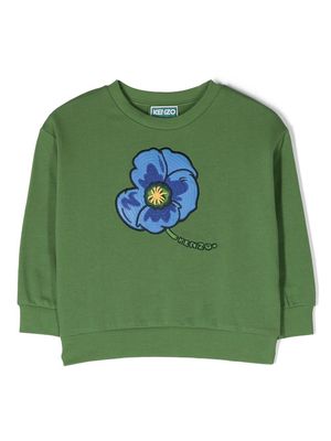 Kenzo Kids floral-print sweatshirt - Green