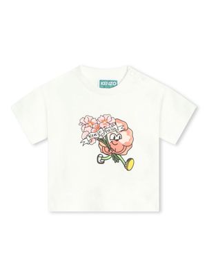 Kenzo Kids graphic-print crew-neck T-shirt - White