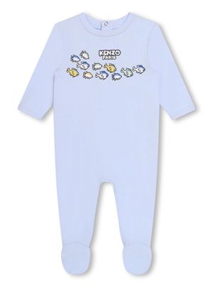 Kenzo Kids graphic-print organic cotton pajamas - Blue