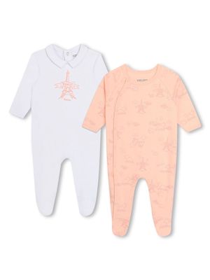 Kenzo Kids graphic-print pajama set - Orange