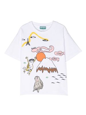 Kenzo Kids graphic-print T-shirt - White