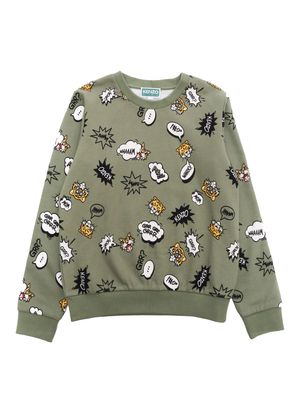 Kenzo Kids Green Military Sweater