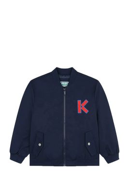 Kenzo Kids Jacket With Zip And Embroidery