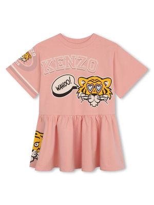 Kenzo Kids Kenzo Club cotton minidress - Pink