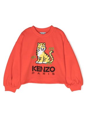 Kenzo Kids 'Kotora' cotton sweatshirt - Orange