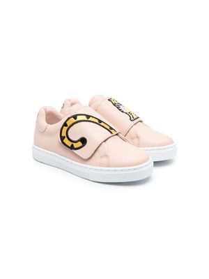 Kenzo Kids Kotora tiger-embroidery sneakers - Pink