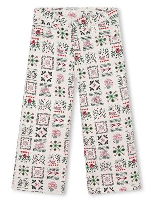 Kenzo Kids limited edition cotton trousers - White
