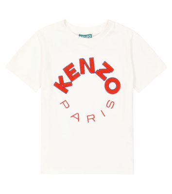 Kenzo Kids Logo appliqué cotton jersey T-shirt