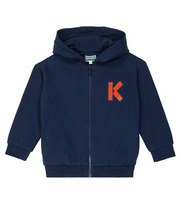 Kenzo Kids Logo cotton-blend hoodie
