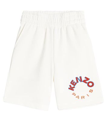 Kenzo Kids Logo cotton fleece Bermuda shorts