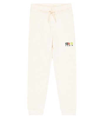 Kenzo Kids Logo cotton fleece sweatpants