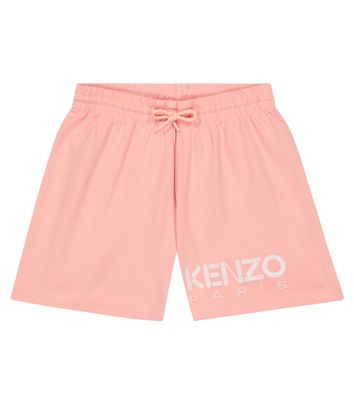 Kenzo Kids Logo cotton jersey shorts