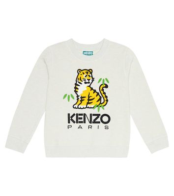 Kenzo Kids Logo cotton jersey sweatshirt