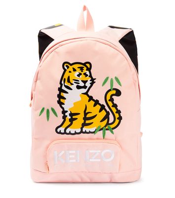 Kenzo Kids Logo-embroidered backpack