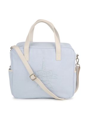 Kenzo Kids logo-embroidered canvas changing bag - Blue
