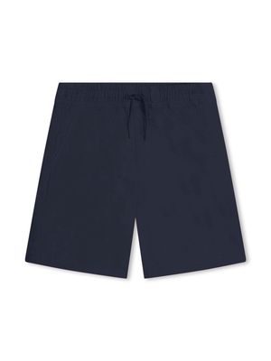 Kenzo Kids logo-embroidered cotton bermuda shorts - Blue