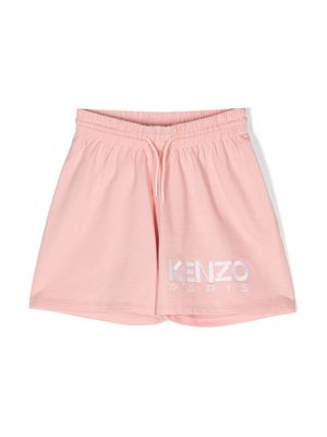 Kenzo Kids logo-embroidered drawstring shorts - Pink