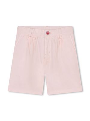 Kenzo Kids logo-embroidered lyocell-blend shorts - Pink