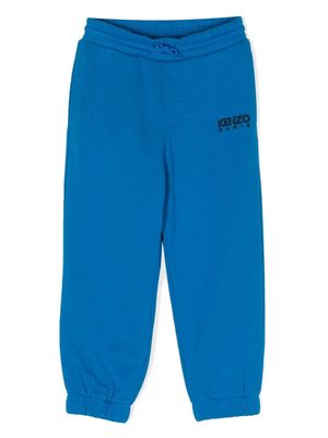 Kenzo Kids logo-embroidered track trousers - Blue