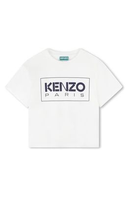 KENZO Kids' Logo Organic Cotton Graphic T-Shirt in 12P-Ivory