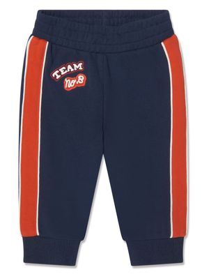 Kenzo Kids logo-print cotton-blend track pants - Blue